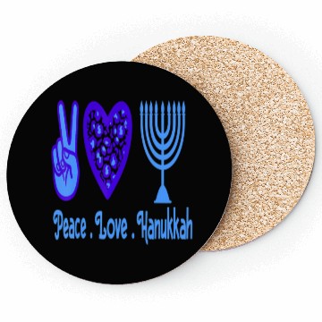 Discover Peace Love Hanukkah 2021 Jewish Menorah Hanukkah C Coasters