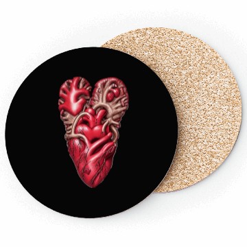 Discover real realistic human heart Coasters