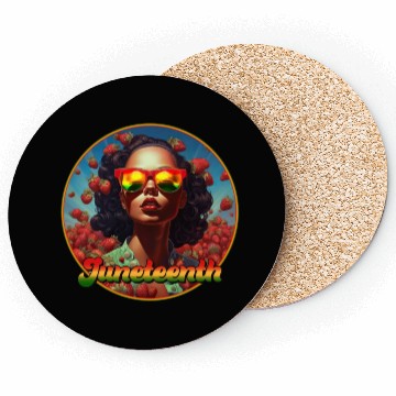 Discover Juneteenth Gurl Coasters
