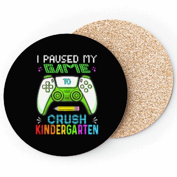 Discover Kindergarten gamer first day back to school gaming Coasters