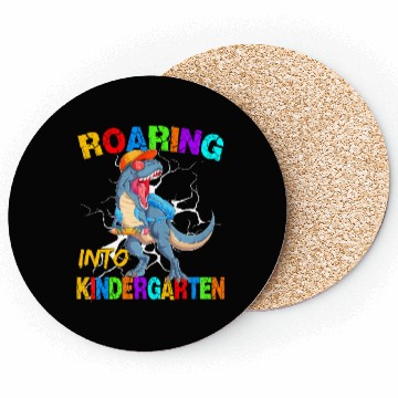 Discover Roaring Into Kindergarten T Rex Dinosaur Back To S Coasters
