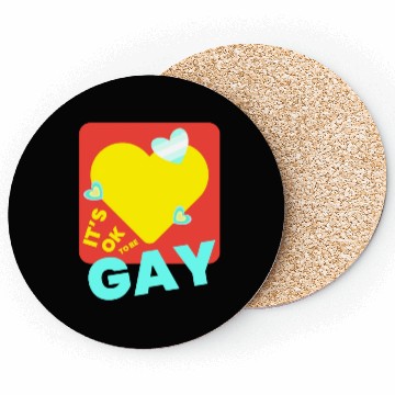 Discover It's OK to Be Gay Equality Gay Pride Rainbow Gay Coasters