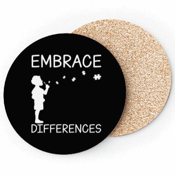 Discover Embrace Differences Puzzle Autism Awareness Day Coasters