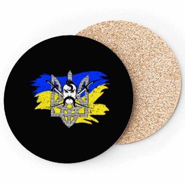 Discover Ukraine Flag Cossack Warrior Ukrainian Tryzub Coasters