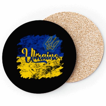 Discover Ukraine Ukrainian Flag I Stand With Ukraine Pride Coasters