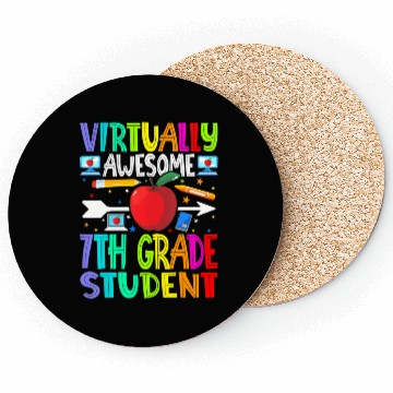 Discover Virtually Awesome 7th Grade Student Back To School Coasters