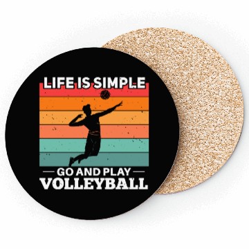 Discover Volleyball Player Motif Coasters