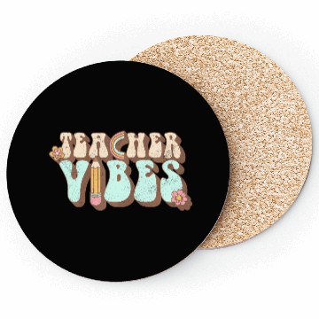 Discover Teacher Vibes Back To School Teacher Coasters