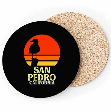 Discover San Pedro California Beach Seagull Coasters