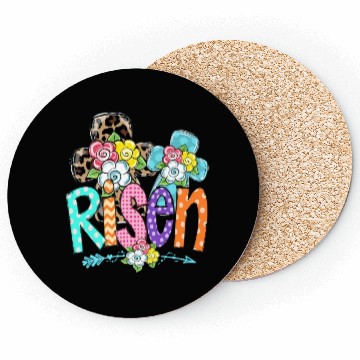 Discover Happy Easter For Christian Mom He Is Risen Leopard Coasters
