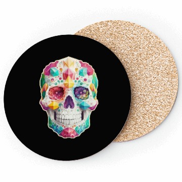Discover Jeweled Sugar Skull Coasters