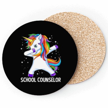 Discover School Counselor Dabbing Unicorn Back To School Fu Coasters