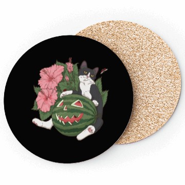 Discover Summer Halloween Cat Coasters