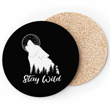 Discover Wolf Stay Wild Outdoor Wolves Coasters