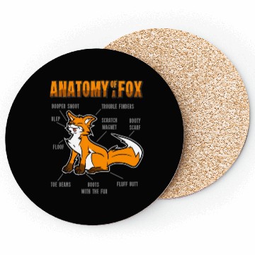 Discover Anatomy Fox Furry Fursona Coasters