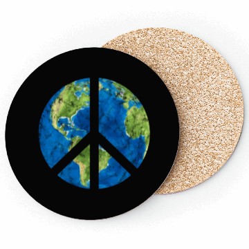 Discover Peace On Earth World Peace Sign Coasters