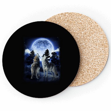 Discover The Mountain Men'S Wolf Native American Coasters