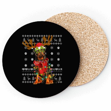Discover Ugly Lights Rottweiler Dog Puppy Coasters