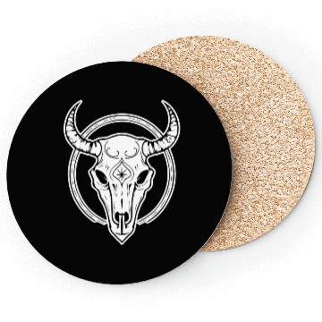 Discover Cow Skull Boho Coasters