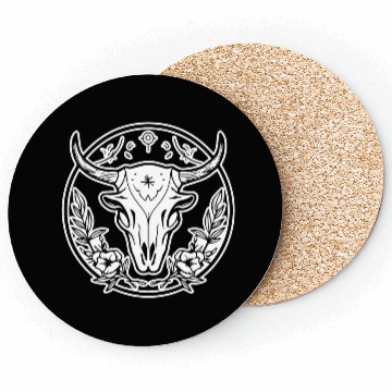 Discover Cow Skull Boho Coasters