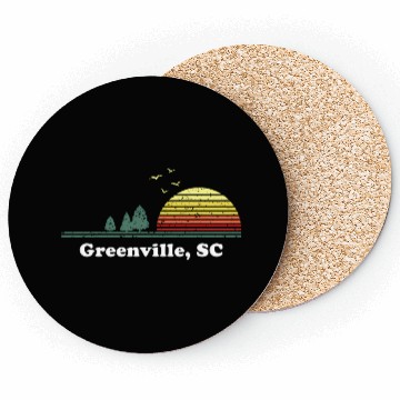 Discover Greenville South Carolina Home Print Coasters