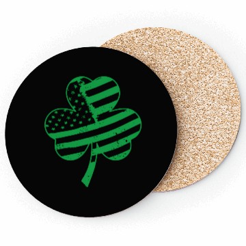 Discover Irish American Flag Shamrock For Coasters