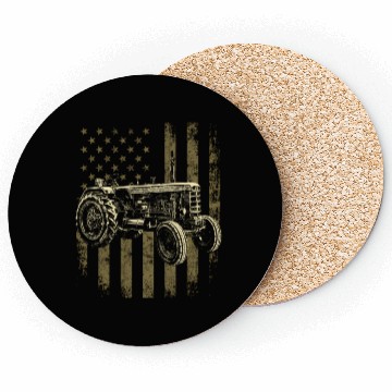 Discover Patriotic Tractor American Flag Tractor Farmer Coasters