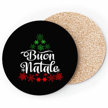 Discover Italian Buon Natale Snowflake Italy Tree Coasters