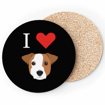 Discover I Love My Jack Russell Dog Coasters