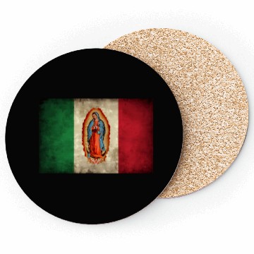 Discover Our Lady Virgen De Guadalupe Mecan Flag Coasters