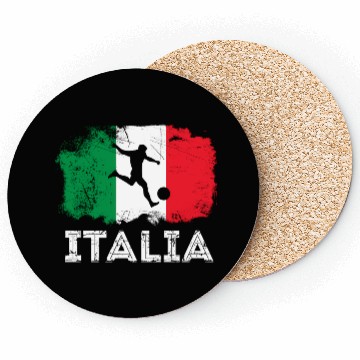 Discover Italian Soccer Grunge Flag Coasters