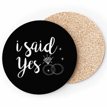 Discover I Said Yes Yes Engagement Wedding Announcement Coasters