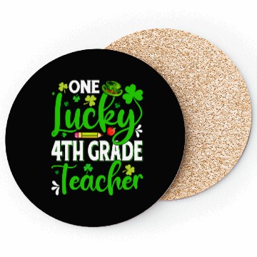 Discover Saint Patrick'S Day One Lucky 4Th Grade Teacher Coasters