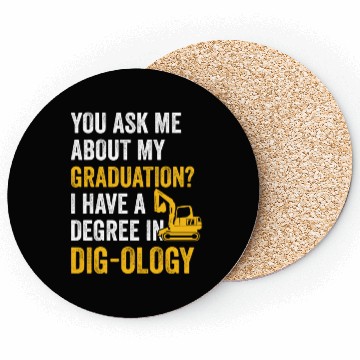 Discover Heavy Equipment Operator Pun Retro Excavator Coasters