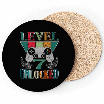 Discover 7th Birthday Level 7 Gamer Gaming Gambling Coasters