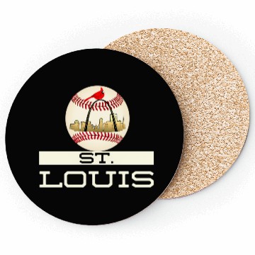 Discover Saint Louis Red Baseball yline Logo Coasters