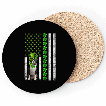 Discover American Flag Boston Terrier Dog St Patric Day Coasters
