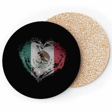 Discover Meco Heart Shape Mecan Flag Stylish Coasters