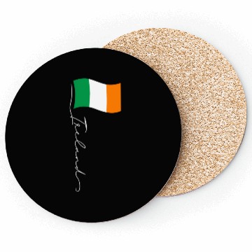 Discover Ireland Signature Flag Pole Elegant Patriotic Coasters
