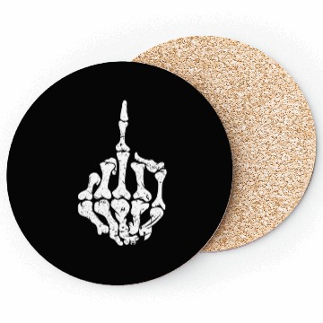 Discover Offensive Biker Middle Finger ull Coasters