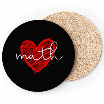 Discover Math Heart - Math Teacher Heart Coasters