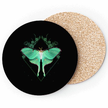 Discover Luna Moth Beautiful Butterfly Insect Themed Coasters