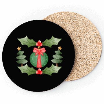 Discover Sweet Merry Christmas Tree Coasters