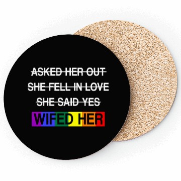 Discover Her Lgbtq Romantic Lesbian Wedding Day Coasters