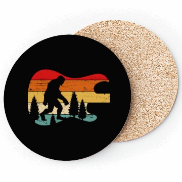 Discover Bigfoot Guitar Vintage Sasquatch Believers Coasters