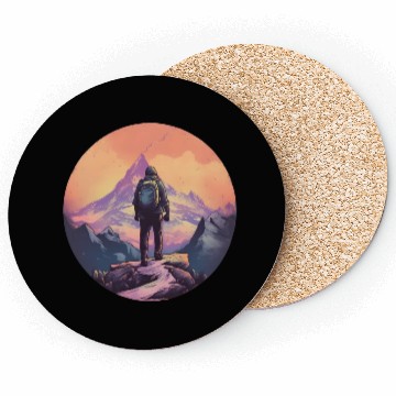 Discover Mountain Hiking Sunset Coasters