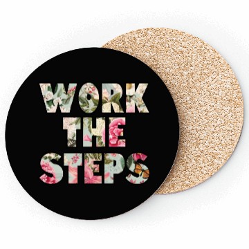 Discover Work the Steps roses Coasters