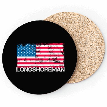 Discover Patriotic Longshoreman Us Flag Coasters