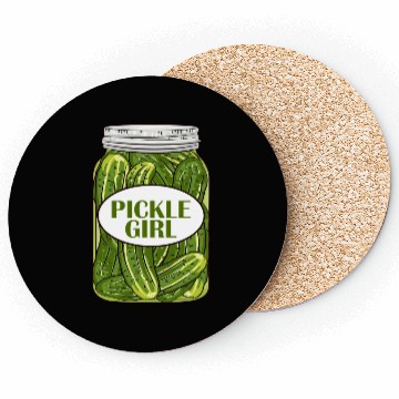 Discover Pickle Girl Who Loves Pickles Coasters