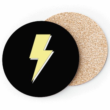 Discover Aesthetic Pastel Yellow Lightning Bolt Coasters